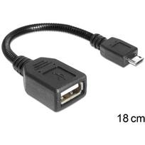DeLOCK - USB-Kabel - micro USB Typ B (M) - USB2.0 Typ A (W) - 18cm - OTG (83293)