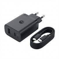 Motorola Solutions Motorola TurboPower Travel Charger 50W Duo USB-C + USB-A w| USB-C cable (SJMC502)