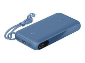 Belkin BoostCharge - Powerbank - mit Display - 20000 mAh - 20 Watt - PD - 3 Ausgabeanschlussstellen (2 x USB-C, USB) (BPB028HQBL)