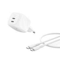 Belkin BoostCharge Pro - Netzteil - GaN - 50 Watt - Fast Charge - 2 Ausgabeanschlussstellen (2 x USB-C)