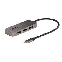 StarTech.com USB-C to Triple DisplayPort 1.4 MST Hub, 4K 60Hz, 1ft (30cm) Cable, USB Type-C Multi Monitor Adapter for Laptop, DP 1.4 Multi-Stream Transport Hub, DisplayPort Splitter - MST Triple Monitor Adapter (MST14CD123DP) - Dockingstation - USB-C / Di (MST14CD123DP)