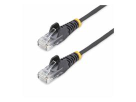 StarTech.com 10m Black Slim CAT6 Ethernet Cable, Snagless, 28AWG, LSZH - Patch-Kabel - RJ-45 (M) zu RJ-45 (M) - 10 m - 3.6 mm - UTP - CAT 5/5e/6 - IEEE 802.3bt - ohne Haken, halogenfrei - Schwarz (N6PAT10MBKS)