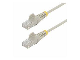 StarTech.com 15m Gray Slim CAT6 Ethernet Cable, Snagless, 28AWG, LSZH - Patch-Kabel - RJ-45 (M) zu RJ-45 (M) - 15 m - 3.6 mm - UTP - CAT 5/5e/6 - IEEE 802.3bt - ohne Haken, halogenfrei, Kupferlitze - Grau (N6PAT15MGRS)