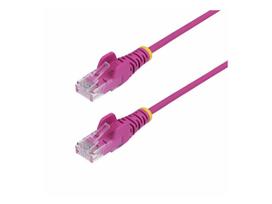 StarTech.com 15m Pink Slim CAT6 Ethernet Cable, Snagless, 28AWG, LSZH - Patch-Kabel - RJ-45 (M) zu RJ-45 (M) - 15 m - 3.6 mm - UTP - CAT 5/5e/6 - IEEE 802.3bt - ohne Haken, halogenfrei, Kupferlitze - pink (N6PAT15MPKS)