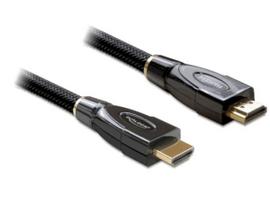 DeLOCK High Speed HDMI with Ethernet - Video-/Audio-/Netzwerkkabel - HDMI - 28 AWG - HDMI, 19-polig (M) - HDMI, 19-polig (M) - 5,0m - Anthrazit (82739)