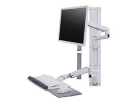 Ergotron LX Wall Mount System - Befestigungskit (Wandarm, Maushalterung, Tastaturarm, 2 Kabelkanäle, Handgelenkkissen, Wandschiene 10", Wandschiene 34")