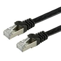 VALUE - Patch-Kabel - RJ-45 (M) bis RJ-45 (M) - 1 m - FTP - CAT 6a - halogenfrei, geformt, verseilt, flach - Schwarz (21.99.0831)