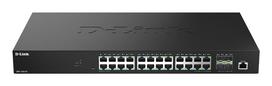 D-Link DMS 1250-28 - Switch - L2+ - Smart - 24 x 10/100/1000/2.5G + 4 x 10 Gigabit SFP+ - Desktop (DMS-1250-28/E)