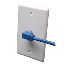 Tripp Lite N204-003-BL-RA Rechtwinkliges - anvulkanisiertes Cat6-Gigabit-UTP-Ethernet-Kabel (RJ45 rechts abgewinkelter Stecker auf RJ45 M) - blau - 1 m. (N204-003-BL-RA)