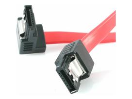 StarTech.com 18in Latching SATA to Right Angle SATA Serial ATA Cable - SATA-Kabel - Serial ATA 150/300 - SATA (W) zu SATA (W) - 46 cm - eingerastet, rechts-gewinkelter Stecker - Rot - für P/N: 25S22M2NGFFR, HSB13SATSASB, HSB1SATSASBA, HSB1SATSASVA, HSB43S (LSATA18RA1)