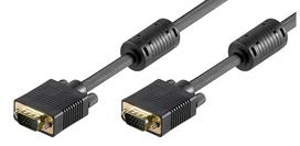 MicroConnect - VGA-Kabel - HD-15 (VGA) (M) zu HD-15 (VGA) (M) - 10 m - Daumenschrauben - Schwarz