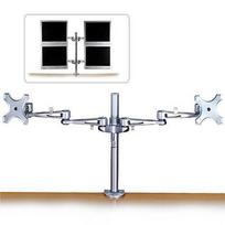 Lindy Dual Adjustable LCD Arms - Montagekomponente (2 Gelenkarme) für 2 LCD-Displays - Silber - Bildschirmgröße: 35,6 - 50,8 cm (14 - 50,80cm (20)) - Montageschnittstelle: 100 x 100 mm, 75 x 75 mm - Stangenbefestigung (40697)