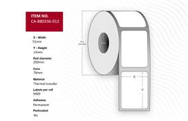 Capture Label 51 x 13mm, Core 76mm, Permanent, No perforation, 9449 labels per roll, 10 rolls per box (CA-880336-012)