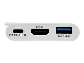 Tripp Lite U444-06N-HU-C USB-C-zu-HDMI-Adapter mit USB-A-Anschluss und PD-Aufladung - HDCP - Weiß - USB 3.2 Gen 1 (3.1 Gen 1) Type-C - HDMI - USB 3.2 Gen 1 (3.1 Gen 1) Type-A - 5000Mbit/s - Weiß - Vietnam - RoHS (U444-06N-HU-C)