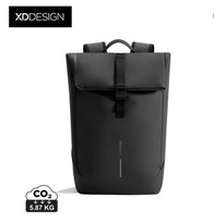 XD Design Urban wasserabweisender Flap-Top Rucksack, Crèmefarben Schwarz