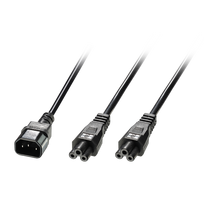 Lindy - Stromkabel - IEC 60320 C14 bis IEC 60320 C5 - 2,5m - geformt - Schwarz (30370)