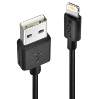Lindy - Lightning-Kabel - Lightning männlich bis USB männlich - 2 m - Schwarz - halogenfrei - für Apple iPad/iPhone/iPod (Lightning)