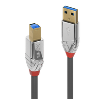 Lindy CROMO - USB-Kabel - USB Typ A (M) bis USB Type B (M) - USB 3,1 - 5,0m - rund - Grau (36664)