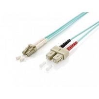 equip - Patch-Kabel - LC Multi-Mode (M) zu SC multi-mode (M) - 10,0m - Glasfaser - Duplex - 50/125 Mikrometer - OM3 - Türkis (255316)