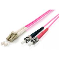 equip Pro - Patch-Kabel - ST multi-mode (M) zu LC Multi-Mode (M) - 2,0m - Glasfaser - Duplex - 50/125 Mikrometer - OM4 - halogenfrei - pink (255542)