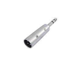 Omnitronic 30226455 XLR Adapter [1x XLR-Stecker 3 polig - 1x Klinkenstecker 6.3 mm (stereo)] Silber (30226455)