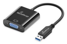 MEDIARANGE USB-A 3.0 auf VGA HD15 Video Konverter 20cm sw - Converter (MRCS230)