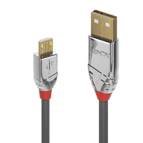 Lindy CROMO - USB-Kabel - USB (M) bis Micro-USB Typ B (M) - USB2.0 - 50cm - rund - Grau (36650)