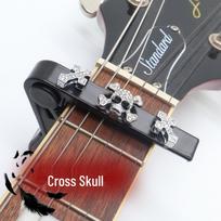 Gothic Dark Folk Acoustic-Electric Guitar Bass Capo black
