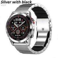 22/26mm Titanium Rubber Strap For Garmin Fenix 8 E 47/51mm 6/5/5X/5XPlus/3 Metal Release Watch Band For Forerunner 935 945 965 QuickFit 22mm &Orange sidabras