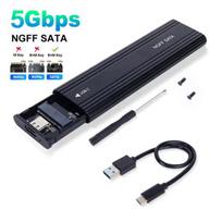 NVME M.2 kietojo kūno disko išorinis korpusas 2230/2242/2260/2280 M.2 į USB C 10Gbps SSD aliuminio dėklas A+C tipas, skirtas M/M+B raktui