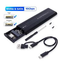 NVME M.2 kietojo kūno disko išorinis korpusas 2230/2242/2260/2280 M.2 į USB C 10Gbps SSD aliuminio dėklas A+C tipas, skirtas M/M+B raktui