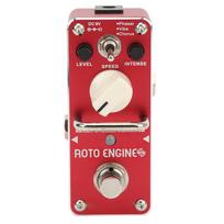Rotary garsiakalbio simuliatoriaus pedalas, metalo raudonumo, gitarų efektų pedalai su 3 efektų režimais