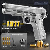 1911 Skaidrus korpusas Išmetantis pistoletas Nešaudantis pistoletas modelis su dėtuvės šovinio dėklu Berniukų žaislinis pistoletas Gimtadieniui Kalėdų dovanoms