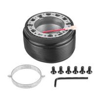 Plieno ratlankio stebulės adapteris, Aliuminio 6- Racing Plieno ratlankio adapteris Greito atlaisvinimo rinkinys   323 Miata MX3 MX5 MX6, Juodas