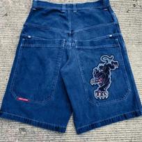 Amerikietiška hip-hopo tendencija Retro džinsiniai šortai Vyriški ir moteriški Y2K Harajuku gotiški sportiniai šortai M