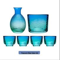Shangqi Hammered Glass Decanter and Wine Cup Set