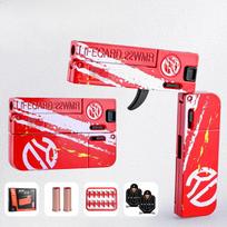 2.0 patobulintas „Lifecard“ lydinio sulankstomas pistoletas, žaislinis minkštas kulkos formos šaudymo modelis, pistoletas suaugusiems, vaikams, berniukams, gimtadienio dovanos