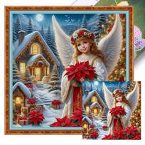 Full Embroidery Eco-cotton Thread 14CT Printed Angel Cross Stitch Kit Art
