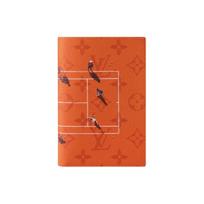 LOUIS VUITTON prekės ženklo logotipas spausdintas LV sporto serijos molio teniso Spalvotas Monogram padengtas drobės kortelių skyrius paso krepšys moteriškas plytų raudonumo One Size-Box(Basic Set+Box) plytų raudona spalva