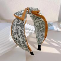 Retro Bohemiška Bandana Kaspinas Triušio Ausų Galvos Juosta Moterims Gėlėta Paisley Plati Lankas Turbanas Plaukų Juosta Plaukų Formavimo Aksesuarai ruda
