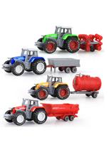 4 vnt./rinkinys Metaliniai ūkio transporto priemonės Lydinio Mini automobilio modelis Inžinerinės transporto priemonės Modelis Traktorius Ūkio Inžinerinės Transporto Priemonės Berniukams Vaikams Dovanos gray