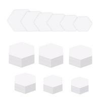 600Pcs Paper Piecing Shape 6 Size Hexagon Paper Piecing Templates Quilting Templates for Patchwork, Quilting, Sewing 1