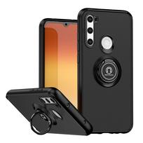 Delikatus šarvuotas PC dėklas Xiaomi Redmi Note 8 Note 8 Pro apsauginiam dangteliui su žiedu, magnetiniu laikikliu, stoveliu Coque Funda Capa Redmi Note 8 raudona