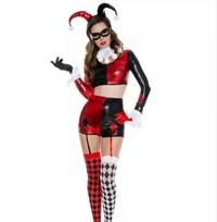 Halloween Circus Funny Sexy Clown Costume Anime Harry Quinn Staging Suit M