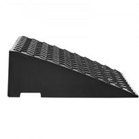 Įvažiavimo bortelio rampa, 49x49x18 cm, juoda, sunkiųjų apkrovų guma-plastikas