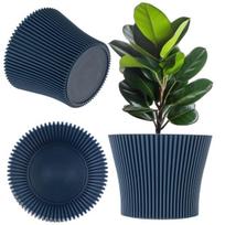 Vazono dėklas KADAX, tamsiai mėlynas, plastikinis, 11 cm