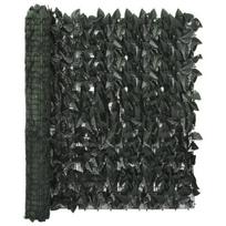 vidaXL Balkono pertvara, 500x100cm, su tamsiai žaliais lapais, Зелёный