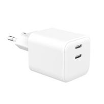 Gear 220V Charger 2xUSB-C PD/PPS 65W GaN White