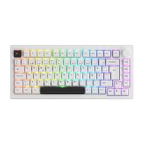 Akko gear 5075B Plus-S Black on White V3 Lavender RGB gaming keyboard (6925758633338)