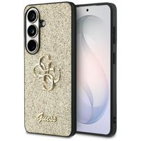 GUESS Etui Fixed Glitter Big 4G Metal Logo for Samsung Galaxy S26 gold